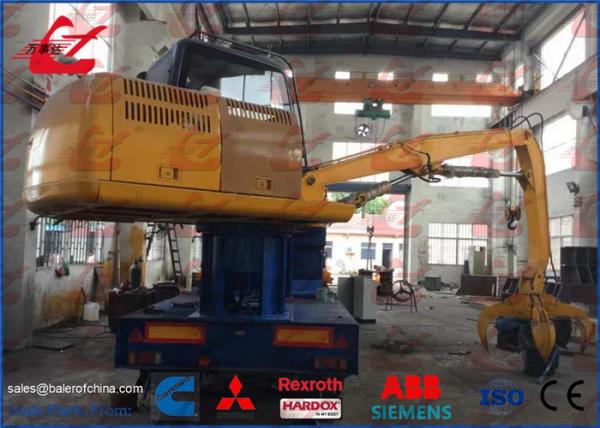 Mobile Hydraulic Metal Compactor Machine Remote Control Diesel Engine with Truck Trailer