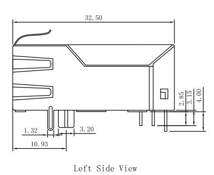 Conector magnético RJ45 LPJK4036AGNL del gigabit del reemplazo 0826-1DX1-32-F