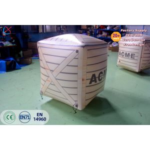 Custom Inflatable Paintall Bunkers ACME Wooden Crate Prop for Simulation Gun Battle Game