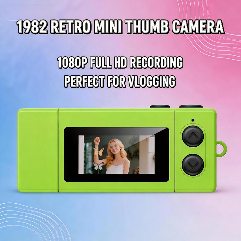 DLC LK030 Retro Mini Thumb Digital Camera 1080P Pocket Recorder Keychain USBC Rechargeable Video Photo Capture Portable Gadget