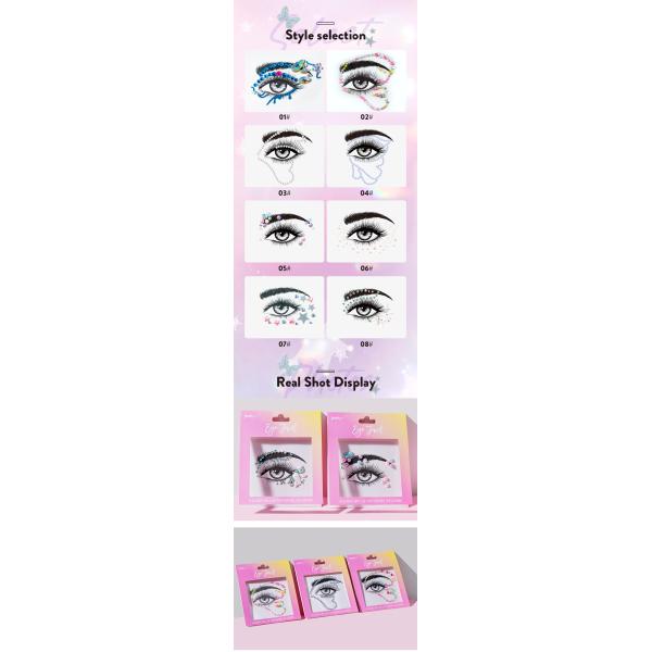 Unique Look Crystal Face Adhesive Jewels Rhinestone Gem Stickers Dazzling Effect