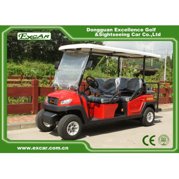 48V 3.7M Electric Battery Powered Golf Car , 4 Seater Buggy Car