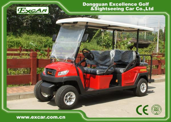 48V 3.7M Electric Battery Powered Golf Car , 4 Seater Buggy Car