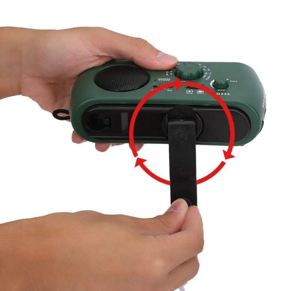 AM FM Internet Emergency Lantern Radio , Solar Powered Portable Radio Rechargeable