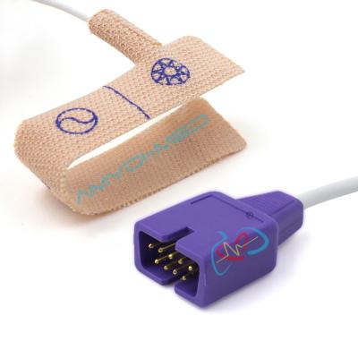 9 Pin Disposable Spo2 Probe Nonwoven Fabric PVC Disposable Pulse Oximeter Sensor