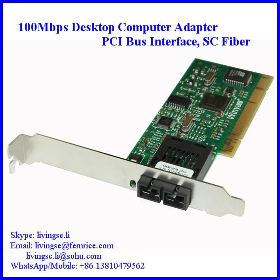 100Mbps NIC Card, PCI Desktop Computer Fiber Optic Network Adapter, SC Fiber, FM559FX-SC