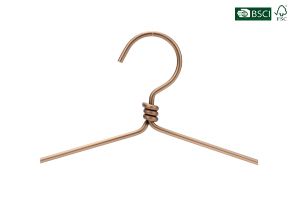Betterall Durable Antislip Rose Gold Metal Wire Hangers for Dry Cleaners
