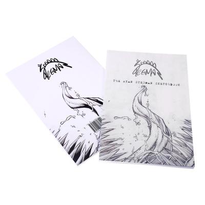 White Black Softcover Book Printing Saddle Stitch Binding