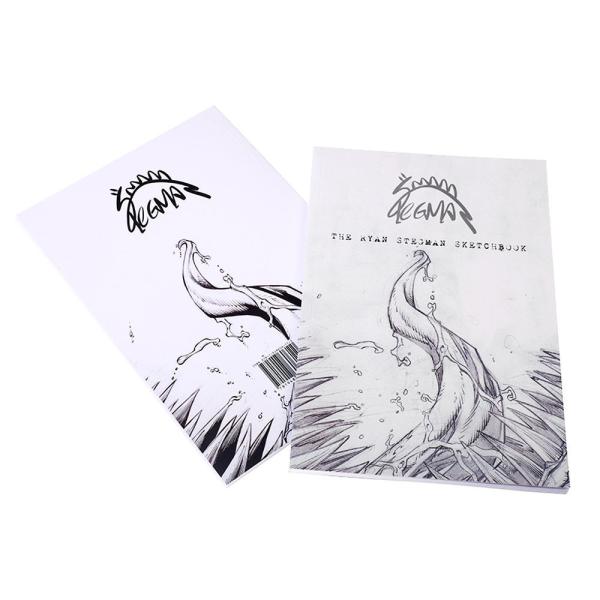 White Black Softcover Book Printing Saddle Stitch Binding