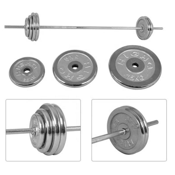 Silver Chrome Fitness Weight Plates 1kgs To 20kgs Cast Iron Dumbbell Plate