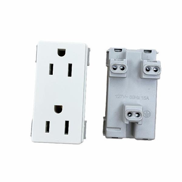 15A White Wall Plates Decorative Electrical Wall Outlet
