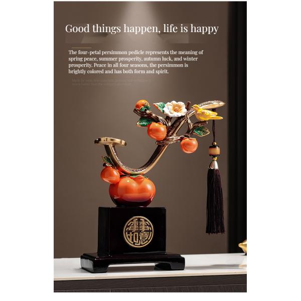 Decorative Modern Multi-Functional TV Stand Wine Storage Cabinet in End Persimmon Woodwork