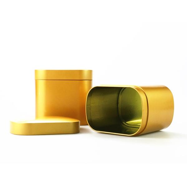 Latas ovais personalizadas do biscoito do cartucho do chá da caixa da lata do chocolate da lata de lata da lata caixa oval pequena