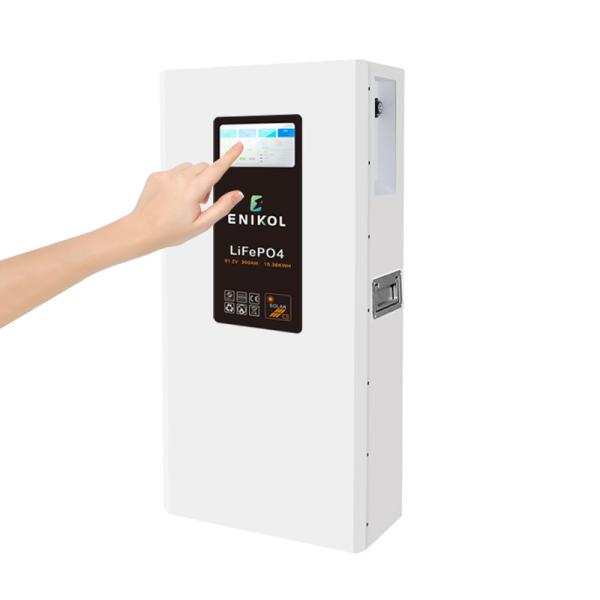 Rechargeable Lithium 300Ah 15KWh Wall Mounted LiFePO4 Battery Pack Built In BMS