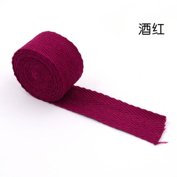 20mm*50y Herringbone Woven Cotton Ribbon For Garment Accessories Webbing