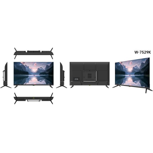 Frameless Design 75 Inch Smart TV Ultrathin Thickness WebOS LED TV