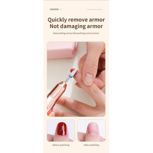 Best Selling Electric Nail Drill Rechargeable ABS Compact Fully Automatic Intelligent High-speed Dust-proof Handheld Pen Home