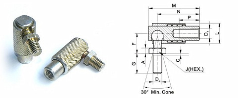 Zinc Plated Carbon Steel 1045 Quick Disconnect Ball Joint