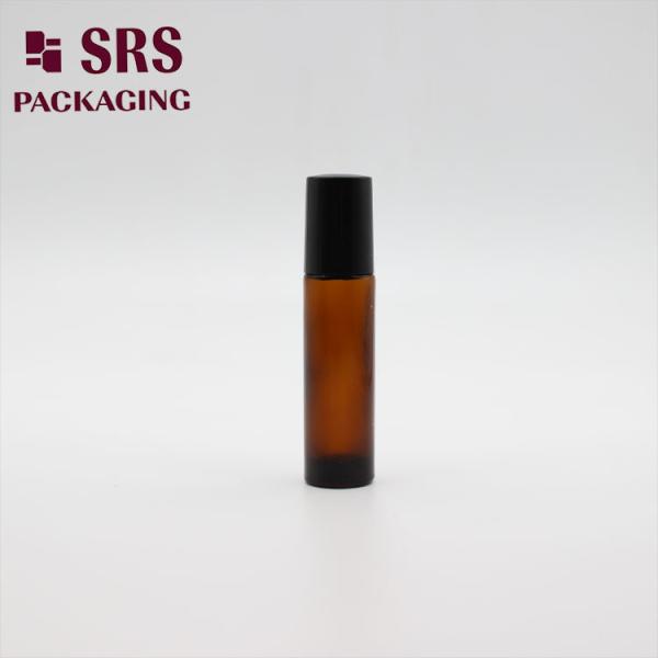 Amber Glass Roller Bottle with Steel Ball Leak Proof 10ml Capacity Free Sample Available