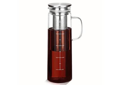 1500ml Capacity Iced Coffee Maker With Lid , Infusion Glass Pitcher