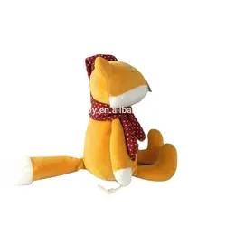 Custom Cute Stuffed Fox Wear Christmas Hat Stuffed Toys ODM OEM