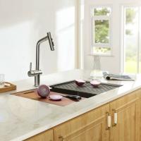 Brushed 30 Inch Undermount Stainless Steel Kitchen Sink With Faucet
