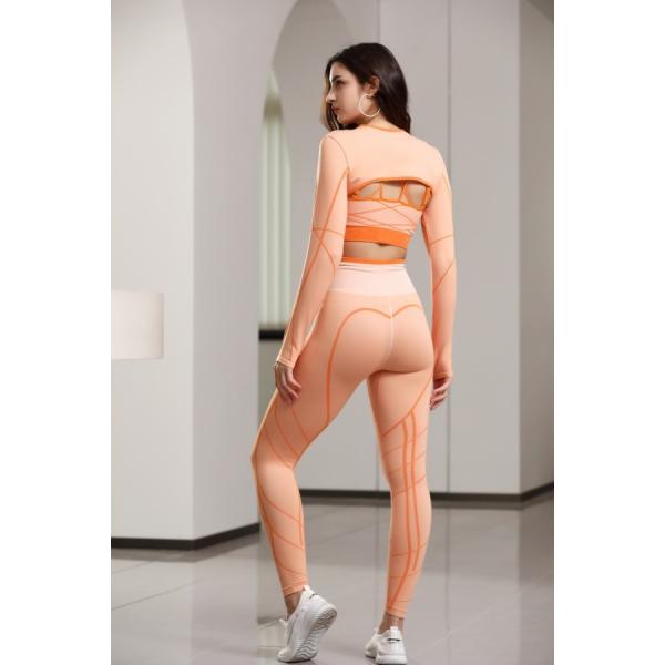 88% Polyester Athletic Bra Complementary Long Sleeve Cover Lightweight