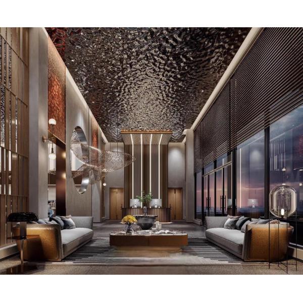 Foshan Factory Direct PVD Titanio negro agua ondulada hoja de acero inoxidable precio