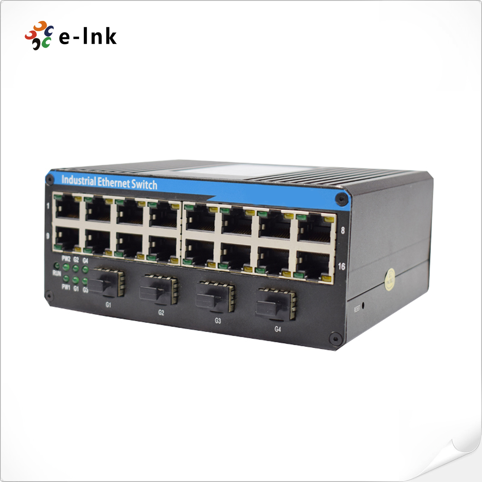 16-портный 10/100Base-T + 4-портный 1000Base SFP Industrial Ethernet Switch