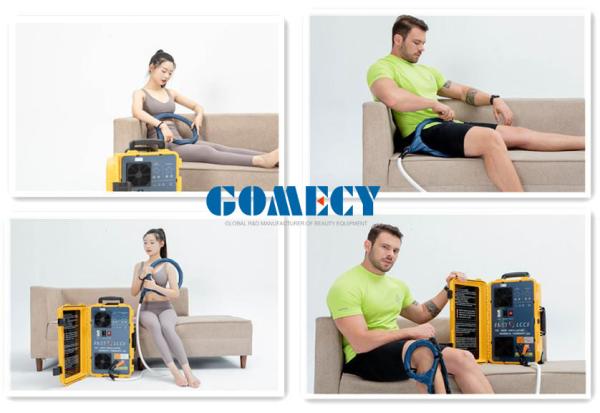 Manicure GMS Fisioterapia Máquina de massagem corporal LOOP Para Cavalo Tratamento Humano Amarelo