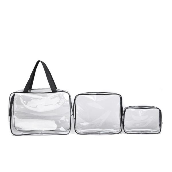 ODM PVC Cosmetic Bag Organizer Clear Toiletry Bag Set For Lady