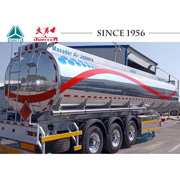 42 CBM Aluminum Alloy Fuel Tanker Trailer With 6 Compartments