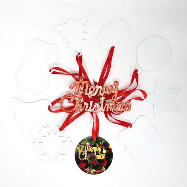 Sublimation Christmas Gifts Supply Double Sided Aluminum Sublimation Christmas Ornaments Blanks