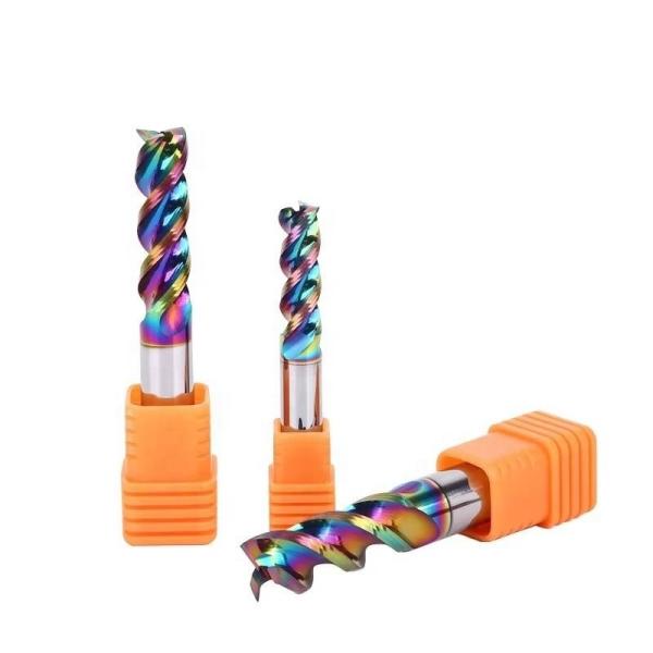 3F HRC 55 Indexable End Mill For Aluminum Colorful  Copper Cnc Tools Milling Cutter