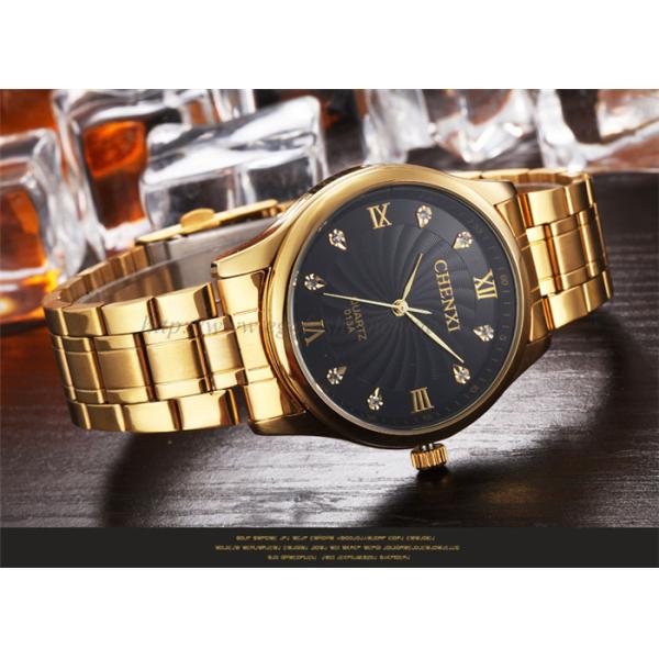 013 Full Gold Stainless Steel Watches Man Watch Quartz Watch Casual Dress Watch Roma Watch