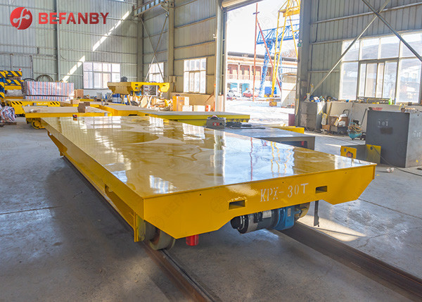 Motorized Steel Factory Flatbed Rail Transfer Cart