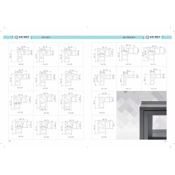 Soundproof Durable Aluminum Corner Joint for Easy Installation in Sliding Doors and Windows