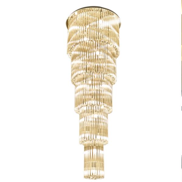 Spiral Long Staircase K9 Crystal Ceiling Light