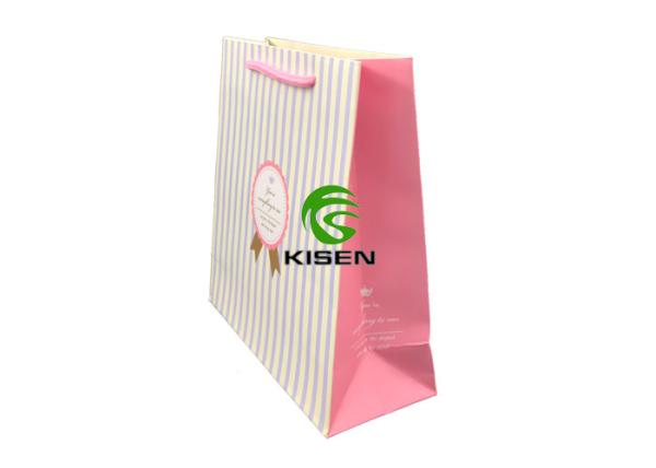 4 Colors Coated Paper Handle Shopping Bags With Handles Spot UV OEM Service
