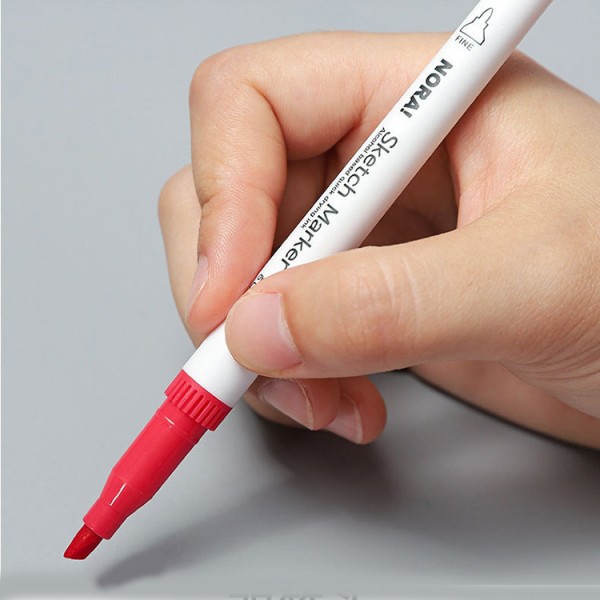 12 Colors Knife Head Round Head Rounded Corners Art Sketch Outline Marker Color Markers