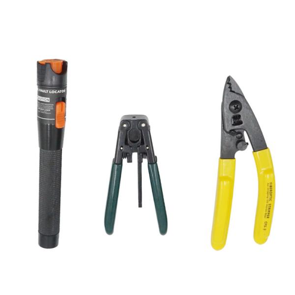 12pcs FTTH Fiber Optic Tools Kit Stainless Steel Material Multifunctional