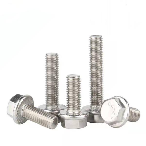 Hexagon Flange Bolts Fastener Factory Provided A2 A4 SS304 SS316