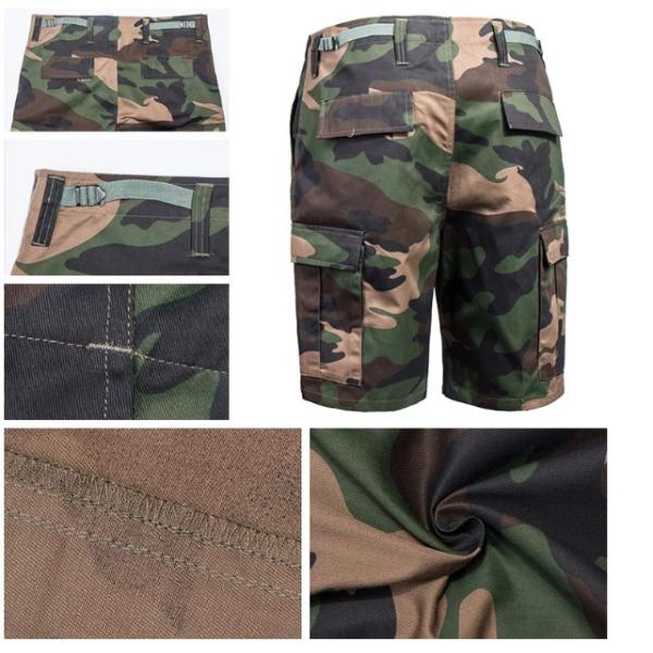 Anti Static Military Short Pants Pure Cotton Jungle Camouflage