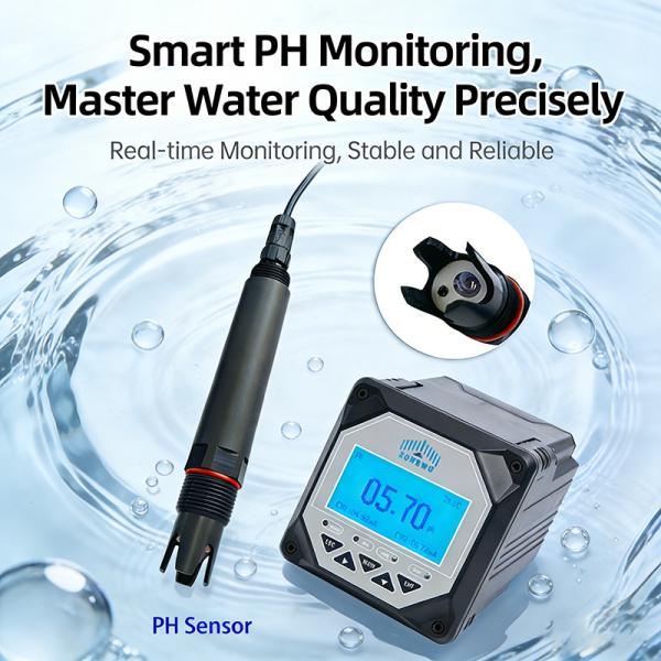 0.01pH Resolution RS485 Modbus pH Sensor Probe | ABS/PC Alloy, 2-point Calibration for Industrial Wastewater & Aquaculture