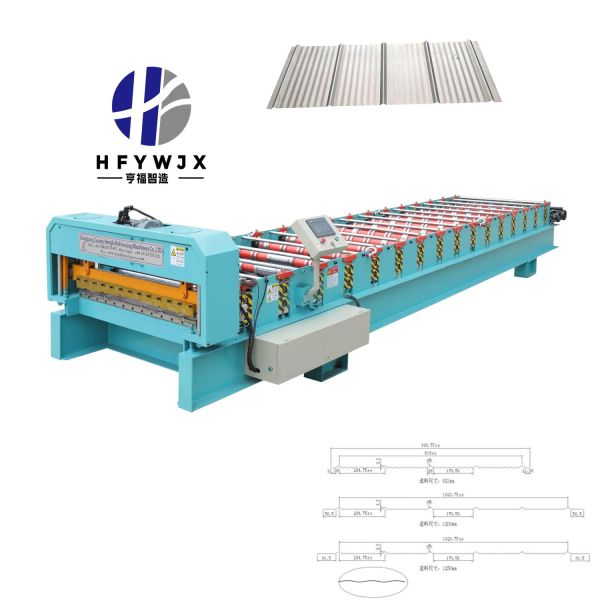 Full Automatic 890 Profile Roof Trapezoidal Sheet Forming Machine With PLC Control System