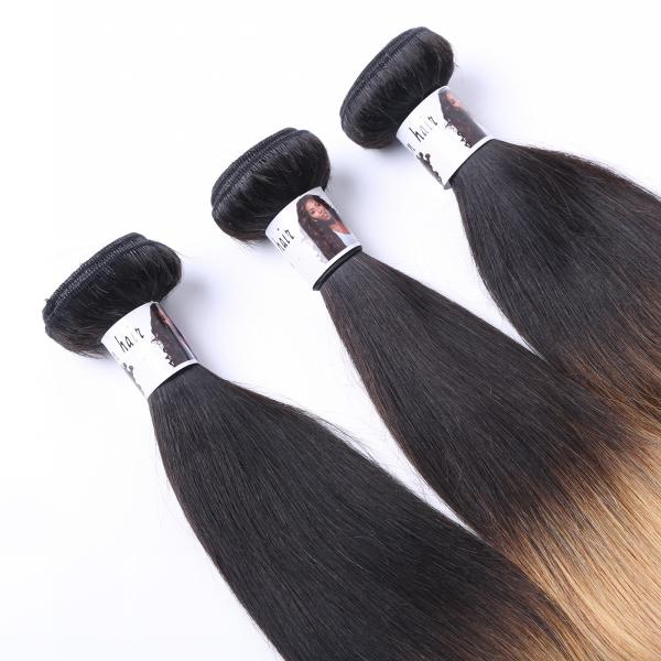 8-30 Inches Human Hair Extension Ombre Color Silky Straight  Brazilian Hair Weft