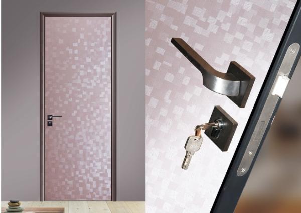 Single leaf aluminum flat plain white hollow interior house doors