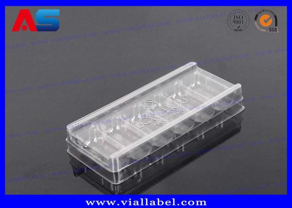Clear Transparent Tray Packaging Medication Blister Packs For Glass Vials , Engrave Words Blister