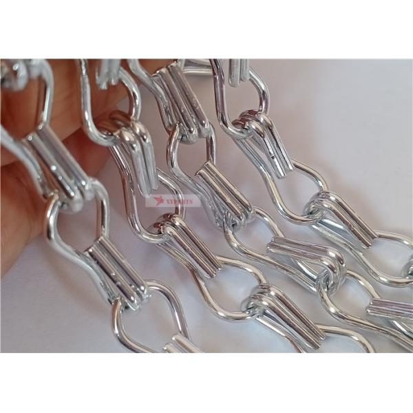 Silver Aluminum Chain Fly Curtains Mesh Screen For Interior And Outdoor Design