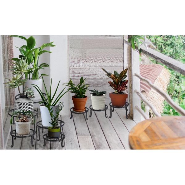 Современный дизайн Черный железный плантационный стенд для внутренних наружных растений толщина 5 мм ржавчина